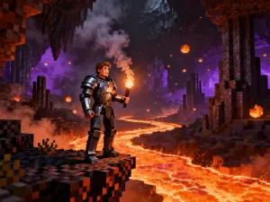 Gracz układa sznurek i szlam na stole rzemieślniczym, przygotowując się do wytworzenia smyczy w Minecraft.